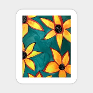 Sunflower pattern Magnet