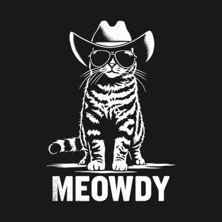 Cat Cowboy Cowgirl Country Western Meowdy Funny Cat T-Shirt