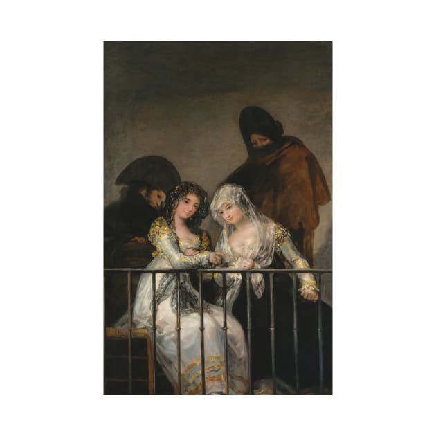 Majas on a Balcony by Francisco Goya by Classic Art Stall