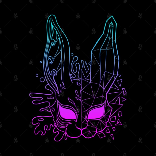 Polygon Bunny Mask by GhostFox_Designs