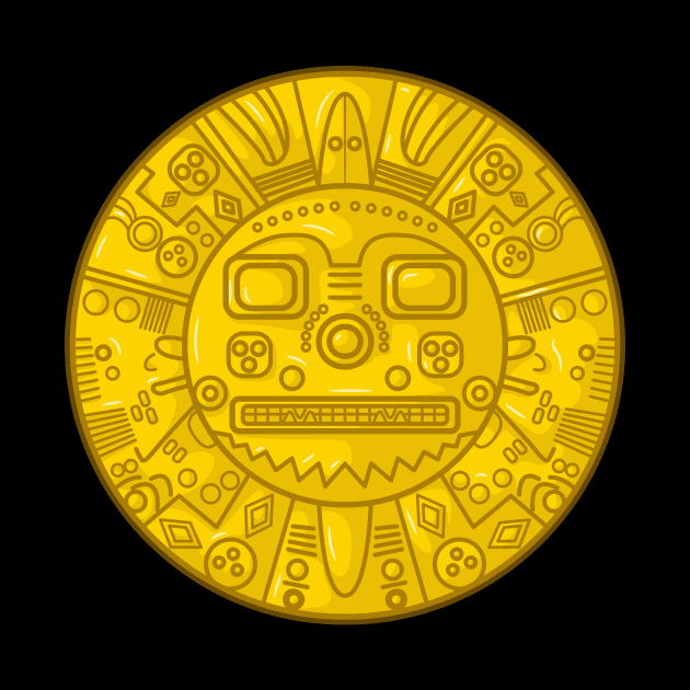 Peruvian Inti Sun God by Drumsartco