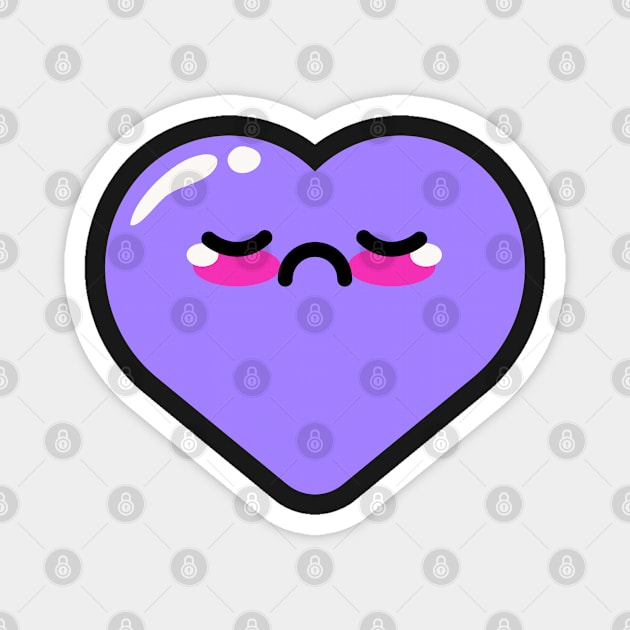 Proud purple heart Magnet by myabstractmind