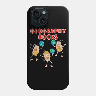 Three Geography Rocks Phone Case