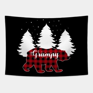 Buffalo Red Plaid Grampy Bear Matching Family Christmas Tapestry