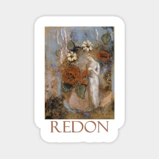 Pandora by Odilon Redon Magnet