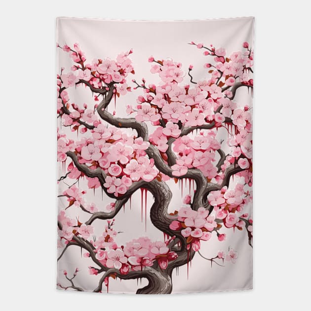 Sakura flower Tapestry by siriusreno