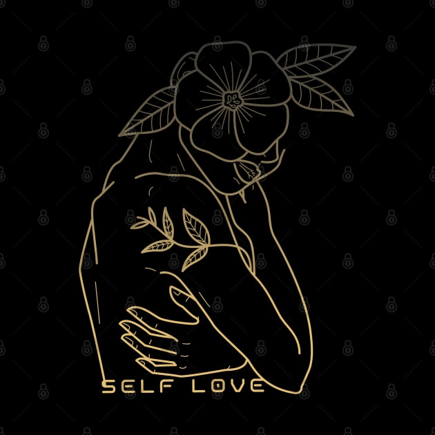 Self love - Self worth Flower Silhouette by Abstract Designs