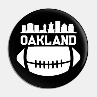 Oakland city skyline football Pin