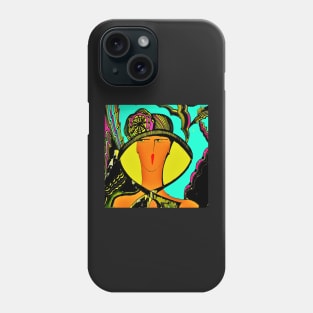 tropical colours art deco summer hat Phone Case