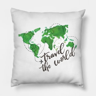 around the world apparel t-shirt design Pillow