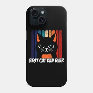 Funny Pun Best Cat dad ever kitten Fathers Day 2021 Phone Case