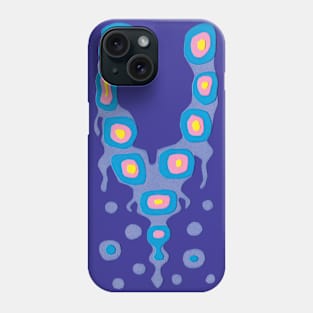 Abstract Papercut Layered Art Drippy Purple V Shape Phone Case