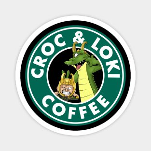 Croc & Loki Coffee Magnet