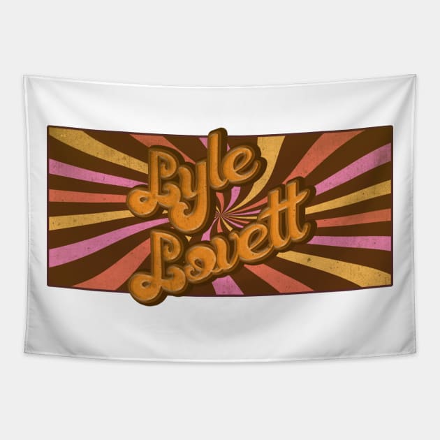 Groovy and Retro Lyle Lovett Tapestry by Itulah Cinta