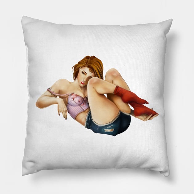 Red Socks Pillow by nefhinojosa