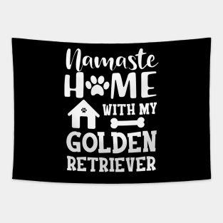 Golden Retriever - Namaste home with my golden retriever Tapestry