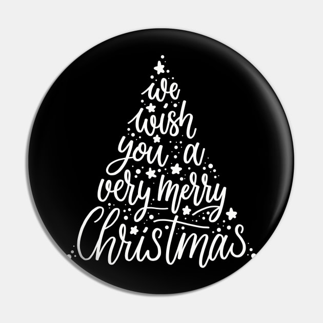 We Wish You A Very Merry Christmas Pin by Mako Design 