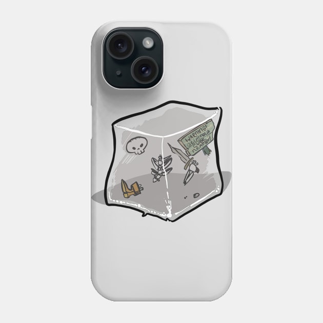 Gelatinous Cube (another Dungeons and Dragons monster shirt) Phone Case by joerocks1981