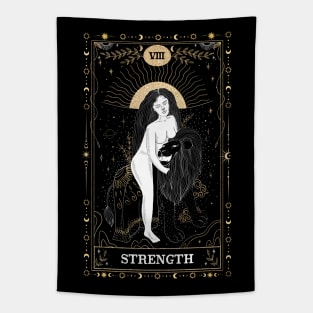 STRENGTH Tarot Card Tapestry