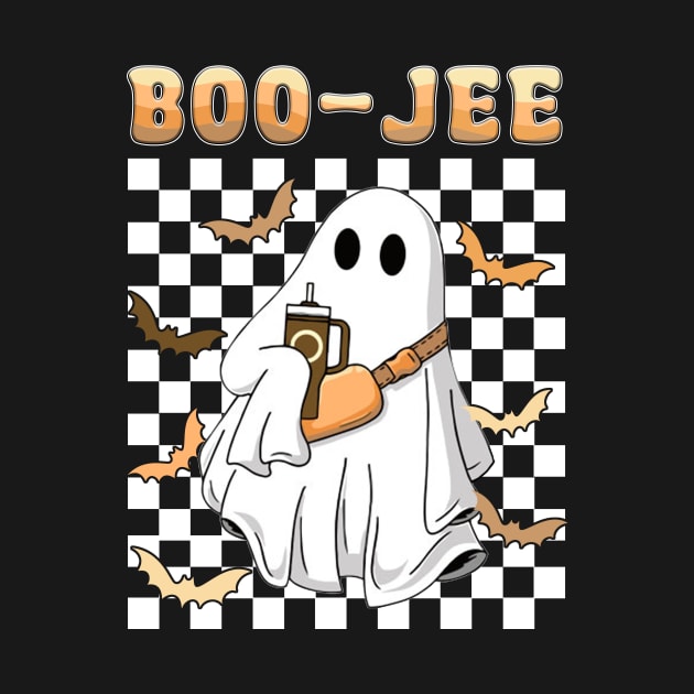 Spooky Season Cute Ghost Halloween Costume Boujee Boo-Jee by JennyArtist