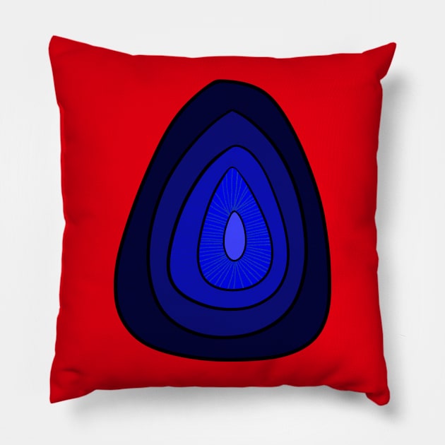 Moody Blue Ray Easter Egg Pillow by VazMas Design