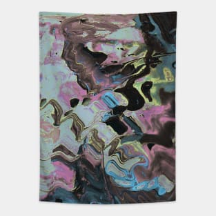 Trippy Paint Glitch Marbled Tapestry