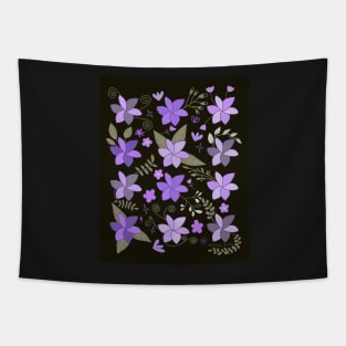 Folksy Wildflowers Periwinkle Tapestry