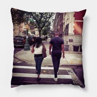 Harlem People, W 117 St, Manhattan, NYC Pillow