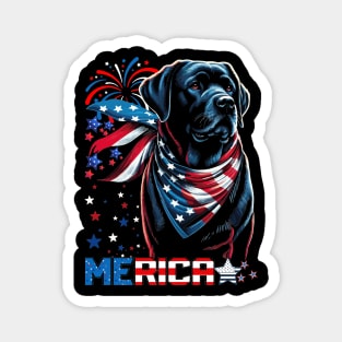 Labrador Dog USA 4th Of July Magnet