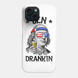 Ben Drankin 4th of July T-Shirt Benjamin Franklin Gifts Phone Case