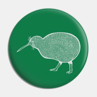 Kiwi Bird - detailed hand drawn bird design Pin