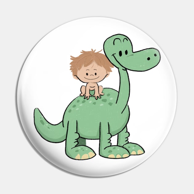 The Good Dinosaur cartoon t-shirt design Pin by BINTSTUDIO