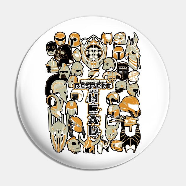 Respect the Head - helmets of fandom Pin by captainlaserbeam