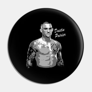 Dustin Poirier Black And White Pin