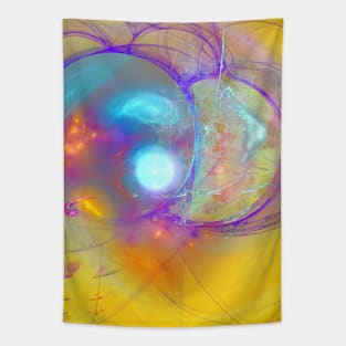 Planetary creation in yellow space Tapestry