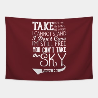 Firefly Theme song quote (white version) Tapestry