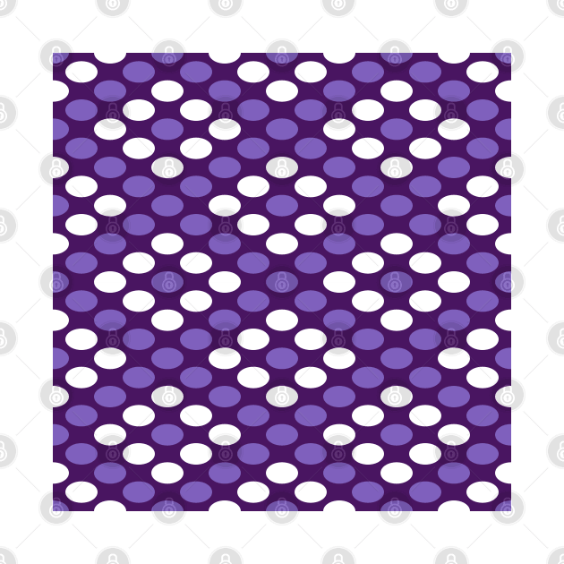 Purple and White Dots Pattern by Eskitus Fashion