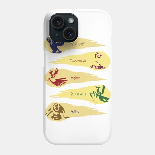 Furious 5 Kung Fu Panda Phone Case by Venk