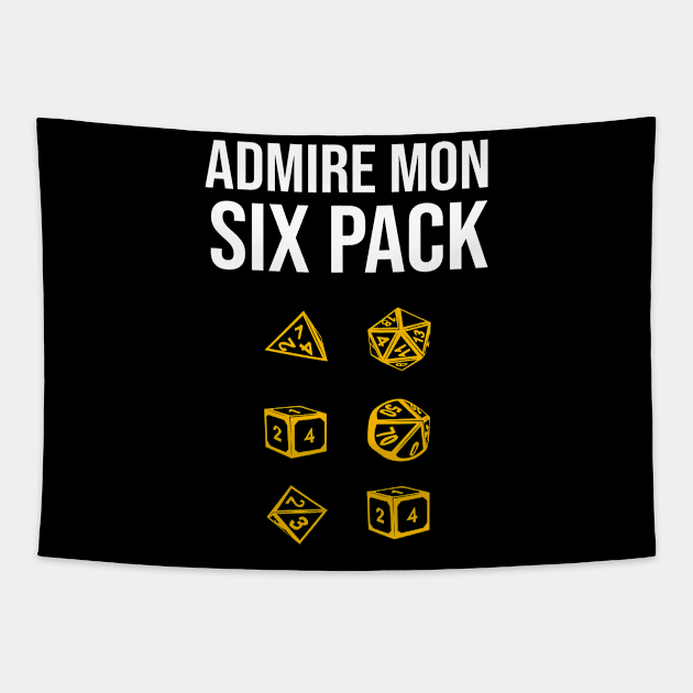 Admire Mon sixpack RPG D20 Dice Role Pen&Paper Tapestry by Schimmi