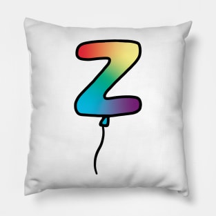 Initial Monogram Balloon Letter Z Pillow