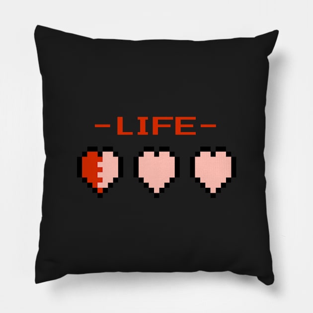 Retro Heart - Surviving Pillow by TheGamingGeeks