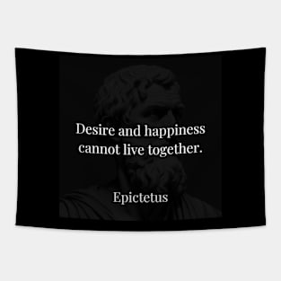 Epictetus's Insight: The Incompatibility of Desire and Happiness Tapestry