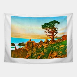 LONE CYPRESS Tapestry