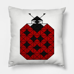 Ladybug - Geometric Abstract Pillow