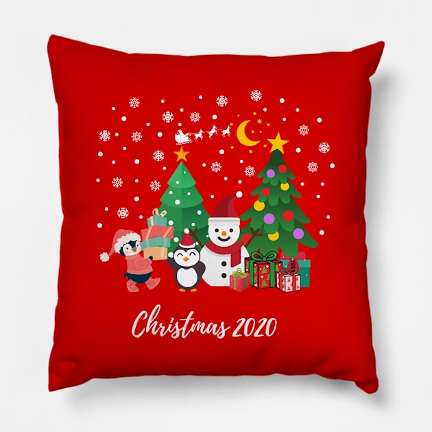 Christmas t-shirt, Merry christmas t-shirt. Pillow by DakhaShop