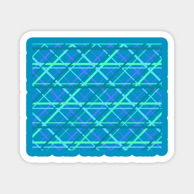 Mesh Pattern with Ocean Based Colors Magnet by ALifeSavored