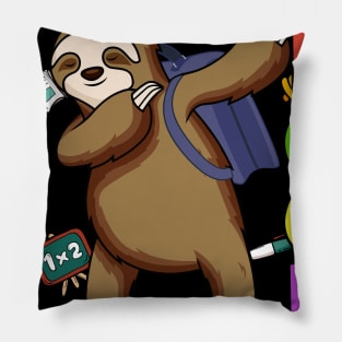 Dabbing 2nd Grade Sloth Back To School Pillow