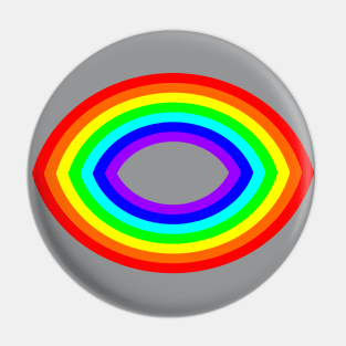 Rainbow Eye on Ultimate Gray Pin