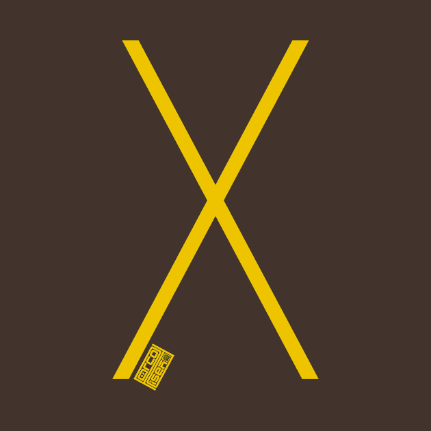 Letter X Simple Thin Clean Minimalist Line Initial by porcodiseno