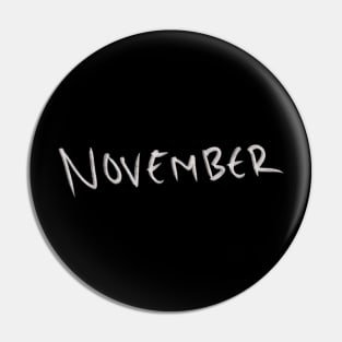 Hand Drawn November Month Pin